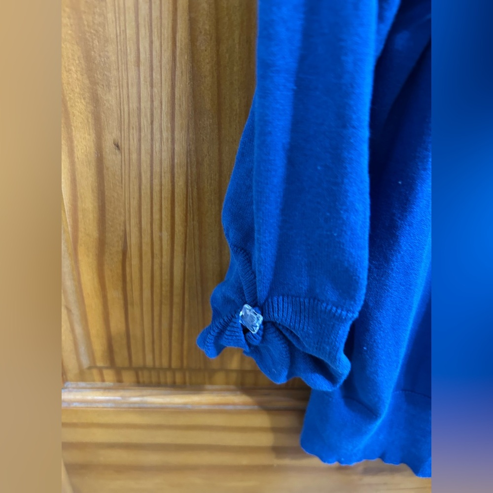 NY and Co Blue Button-Up Cardigan - Picture 5 of 6
